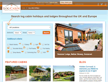 Tablet Screenshot of logcabinholidays.com